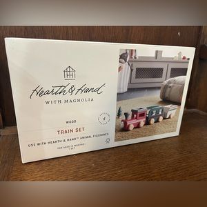Brand new in box Hearth & Hand wooden train set